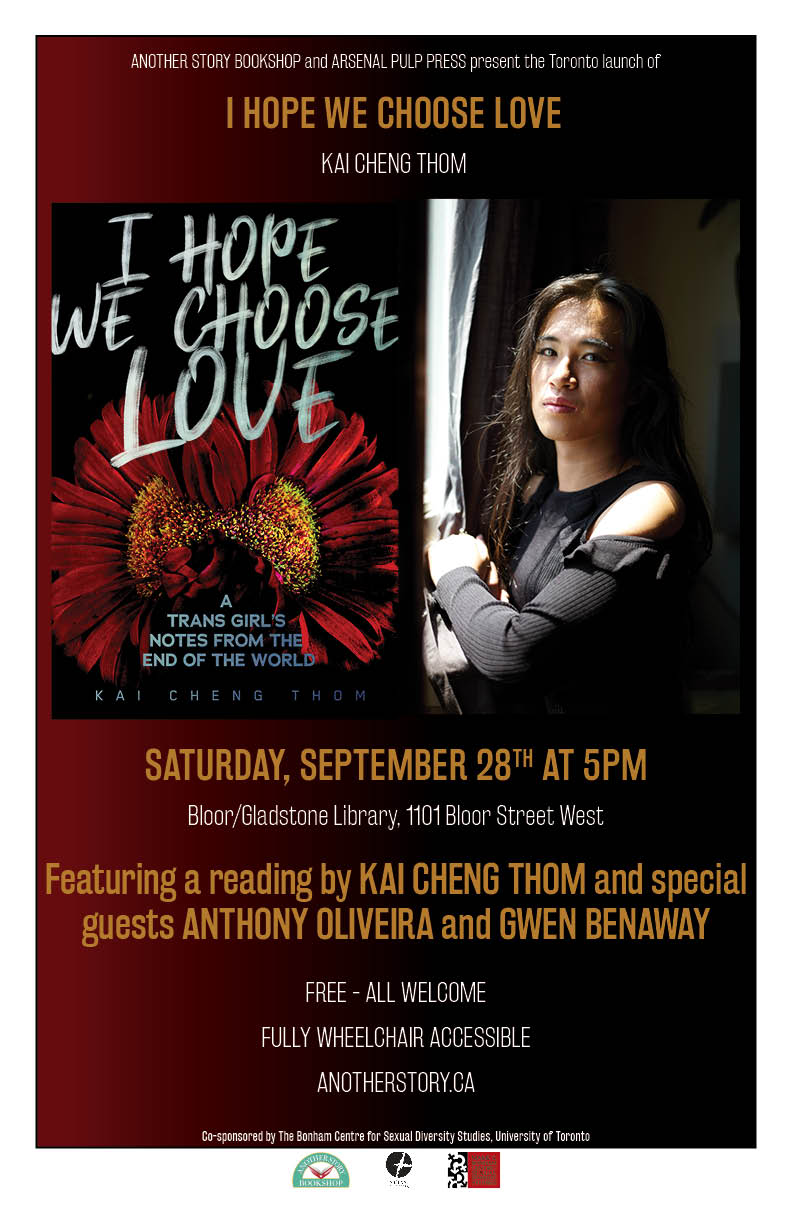 Kai Cheng Thom "I Hope We Choose Love" Toronto book launch
