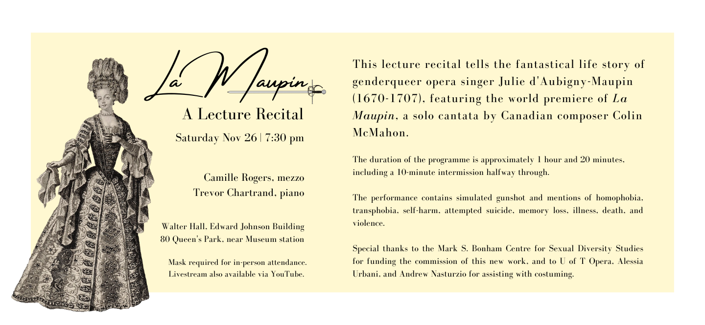 La Maupin: A Lecture Recital