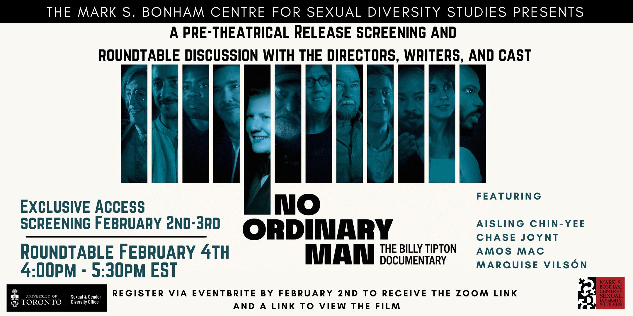 No Ordinary Man: The Billy Tipton Documentary Screening and Roundtable Discussion with Directors, Writers, and Cast