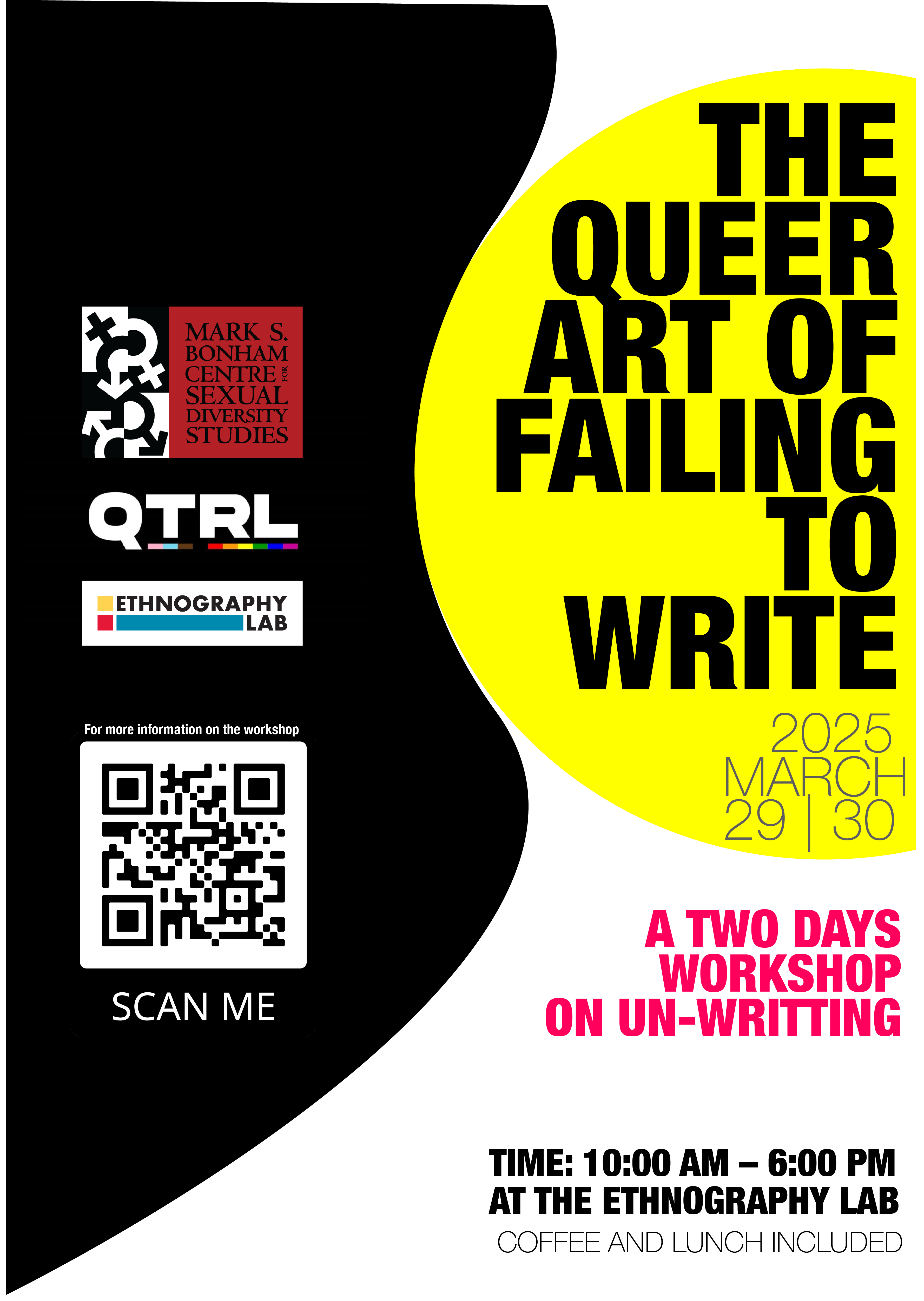 The Queer Art of Failing to Write: Two Day Workshop on Un-Writing