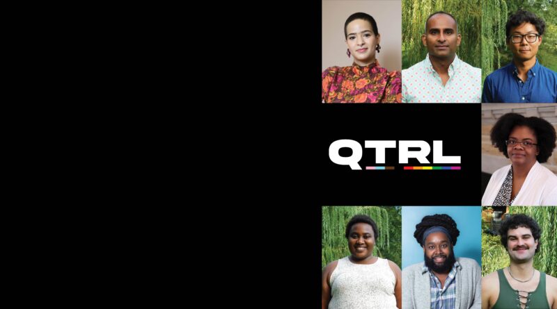 Banner showing profile pictures of each member of the 2021-22 QTRL Academic team.