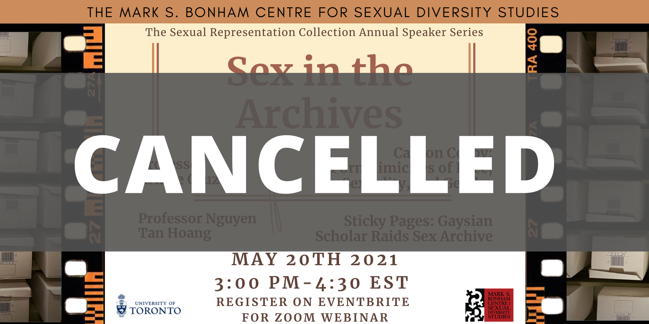 CANCELLED: The Sexual Representation Collection Presents: Sex in the Archives with Ariane Cruz and Nguyen Tan Hoang