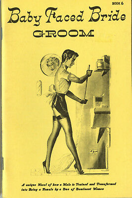 Cover of Baby-Faced Bride Groom showing a man wearing stockings and high heels on yellow background
