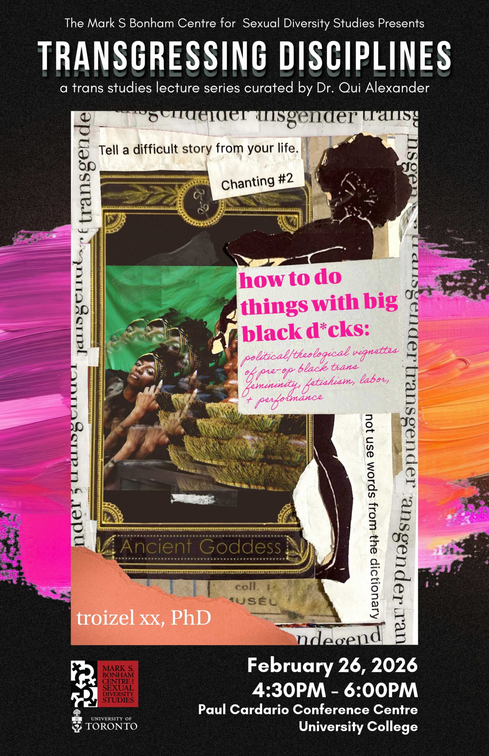 Transgressing Disciplines: 3rd annual Black trans studies speaker series